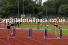 Womens under-17s 300 metres hurdles, 2023 Northern Under-13s, Under-15s and Under-17s, Middlesbrough.  Photo: David T. Hewitson/Sports for All Pics